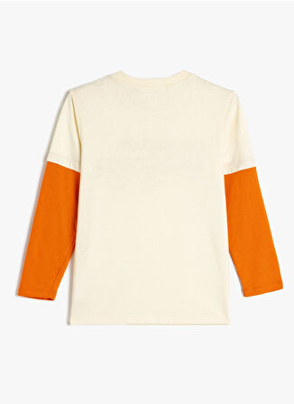 Koton Baskılı Ekru Erkek T-Shirt 5WKB10369TK