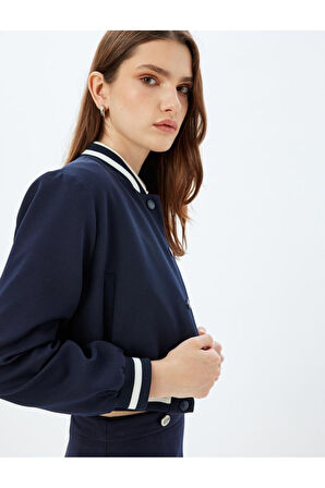 Kadın Ceket 5wak50085uw Lacivert