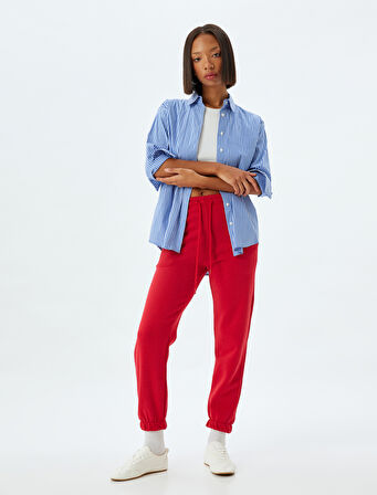 Jogger Eşofman Altı Beli Bağlamalı Cepli