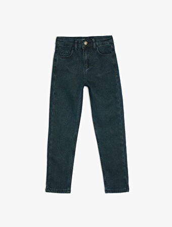 Rahat Bol Kesim Kot Pantolon - Regular Jean