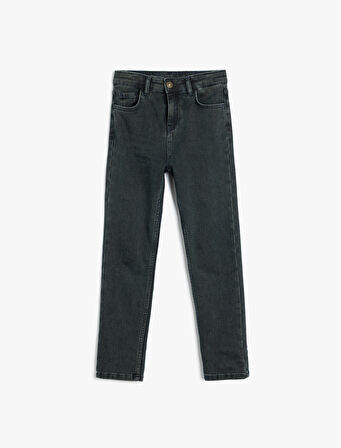 Rahat Bol Kesim Kot Pantolon - Regular Jean