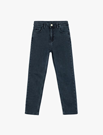 Normal Bel Dar Paça Kot Pantolon - Slim Jean