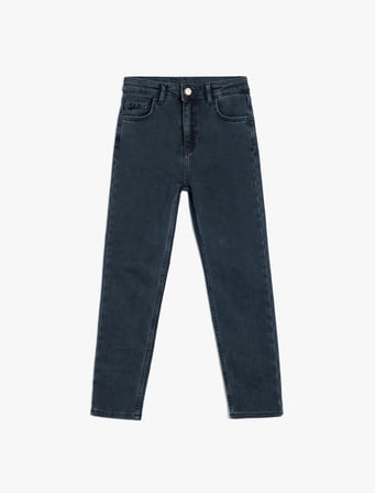 Normal Bel Dar Paça Kot Pantolon - Slim Jean
