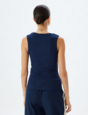 Kalın Askılı U Yaka Pamuklu Slim Fit Fitilli Atlet 