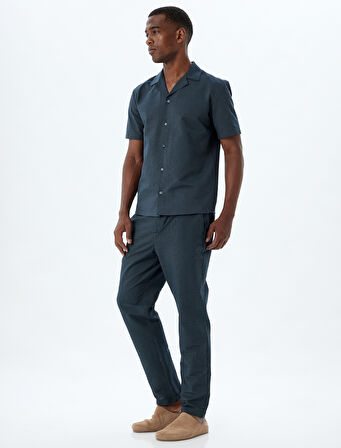 Chino Pantolon Cep Detaylı Beli Bağcıklı Pamuklu