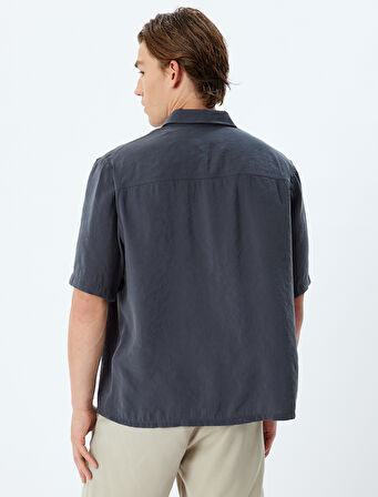 Basic Gömlek Cepli Kısa Kollu 