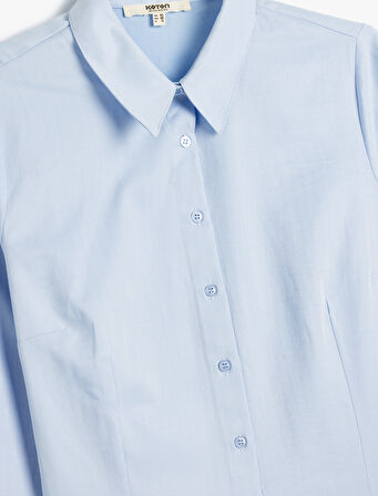 Poplin Gömlek Uzun Kollu Klasik Yaka Slim Fit