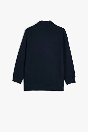 Koton Erkek Çocuk Polo Yaka Sweatshirt Uzun Kollu Düğme Detaylı Pamuklu