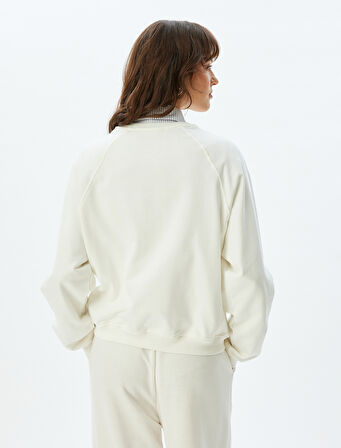 Basic Sweatshirt Bisiklet Yaka Uzun Kollu