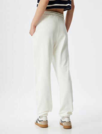 Jogger Eşofman Altı Cepli Beli Bağlamalı Üç İplik