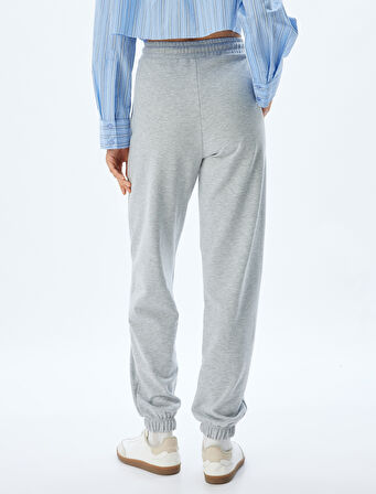 Jogger Eşofman Altı Cepli Beli Bağlamalı Üç İplik