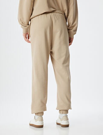 Jogger Eşofman Altı Cepli Beli Bağlamalı Üç İplik