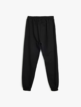 Jogger Eşofman Altı Cepli Beli Bağlamalı Üç İplik