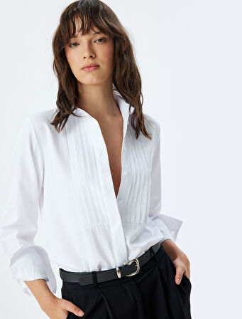 Smokin Gömlek Uzun Kollu Kalça Boy Pamuklu