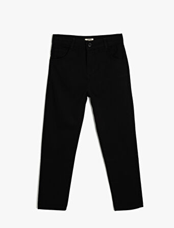 Basic Pantolon Düğme Kapamalı Cepli