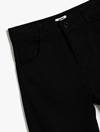 Basic Pantolon Düğme Kapamalı Cepli