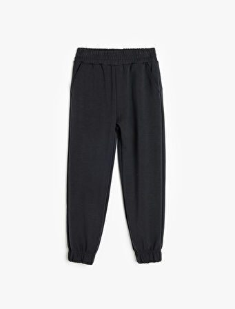 Basic Jogger Eşofman Altı Beli Lastikli Cepli Modal Kumaş 