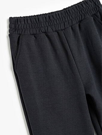 Basic Jogger Eşofman Altı Beli Lastikli Cepli Modal Kumaş 