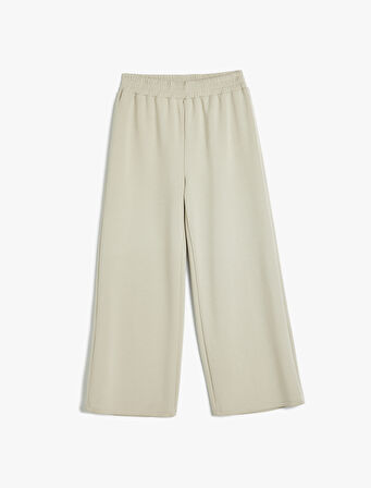 Basic Bol Paça Eşofman Altı Beli Lastikli Modal Kumaş 