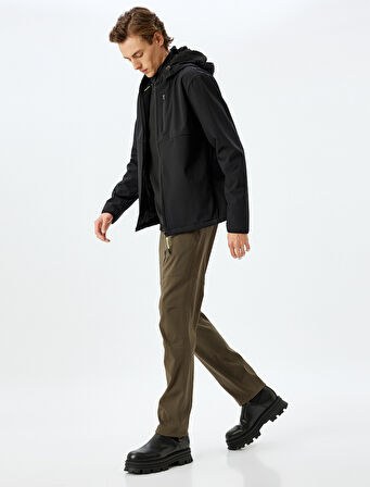 Dikiş Detaylı Düğmeli Fermuarlı Cepli Oversize Spor Eşofman Altı