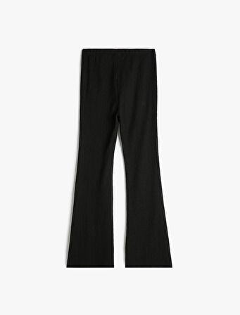 Basic İspanyol Paça Pantolon Beli Lastikli