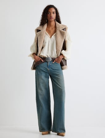 Bol Kalıp Düz Paça Kot Pantolon Pamuklu Cepli - Loose Straight Fit Jean