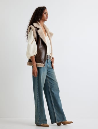 Bol Kalıp Düz Paça Kot Pantolon Pamuklu Cepli - Loose Straight Fit Jean