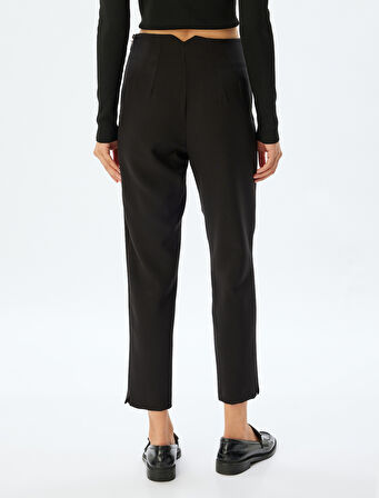 Yüksek Bel Slim Fit Cepli Cigarette Pantolon