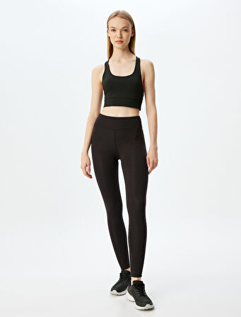 Spor Tayt Yüksek Bel Yumuşak Tuşe Slim Fit
