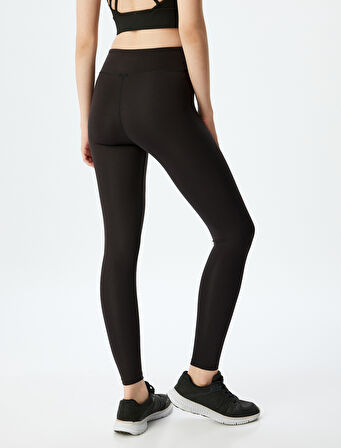 Spor Tayt Yüksek Bel Yumuşak Tuşe Slim Fit