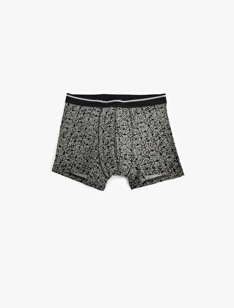 Pamuklu Slim Fit Soyut Desenli 3'lü Boxer Seti