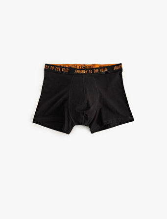3'lü Boxer Seti Slogan Baskılı Pamuklu