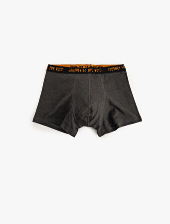 3'lü Boxer Seti Slogan Baskılı Pamuklu