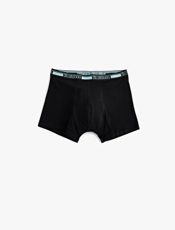 3'lü Boxer Seti Slim Fit Slogan Baskılı Pamuklu