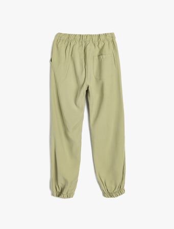 Jogger Pantolon Cep Detaylı Viskon Kumaş