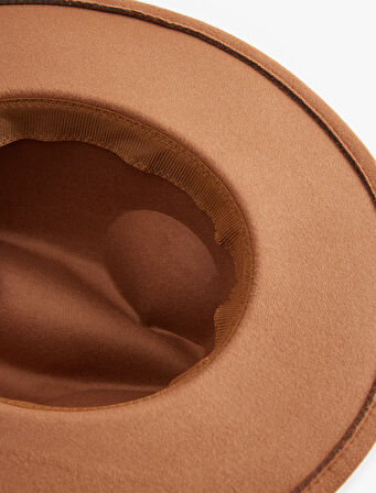 Fötr Şapka Örgü Bant Detaylı 