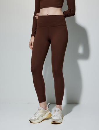 Spor Tayt Yüksek Bel Yumuşak Tuşe Dikiş Detaylı Slim Fit