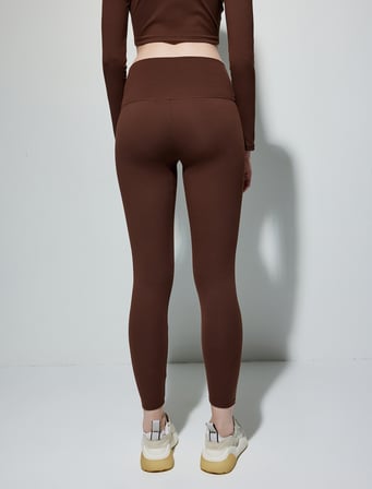Spor Tayt Yüksek Bel Yumuşak Tuşe Dikiş Detaylı Slim Fit