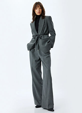 Koton Slim Fit Koyu Antrasit Kadın Ceket 5WAK50099UW048