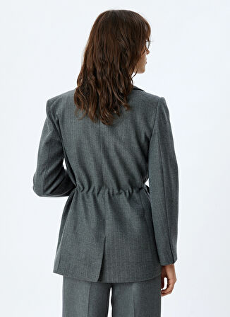 Koton Slim Fit Koyu Antrasit Kadın Ceket 5WAK50099UW048