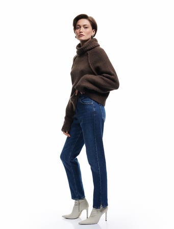 Normal Bel Kısa Düz Paça Dar Kalıp Jean Pantolon - Slim Straight Jeans