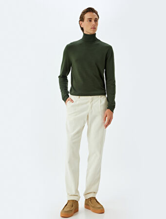 Triko Kazak Balıkçı Yaka Basic Viskon Karışımlı