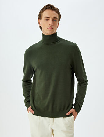 Triko Kazak Balıkçı Yaka Basic Viskon Karışımlı