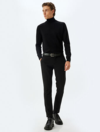 Triko Kazak Balıkçı Yaka Basic Viskon Karışımlı