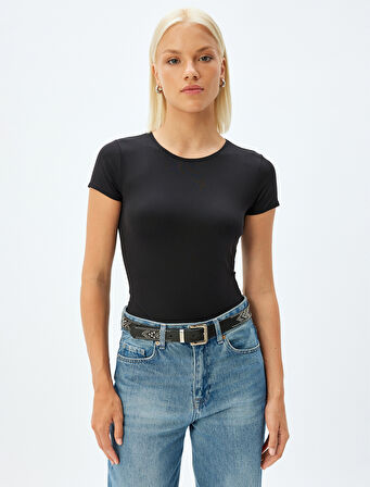 Basic Body Kısa Kollu Bisiklet Yaka Slim Fit