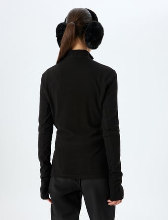 Yarım Fermuarlı Uzun Kollu Dik Yaka Slim Fit Polar Sweatshirt