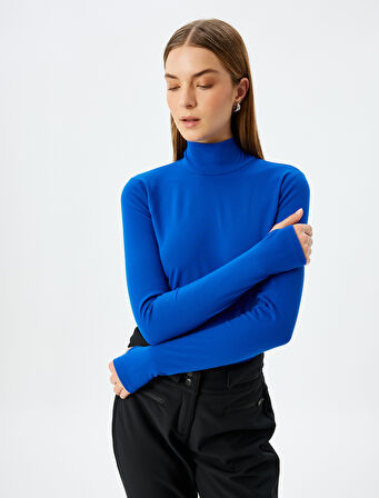 Uzun Kollu Slim Fit Boğazlı Yaka Polar Body 