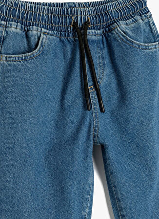 Koton Lastikli Bel Koyu İndigo Erkek Çocuk Denim Pantolon 5WKB40024TD