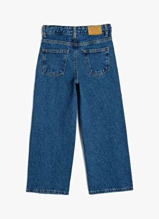 Koton Normal Bel Koyu İndigo Kadın Denim Pantolon 5WKG40088AD