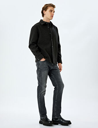 Pamuklu Normal Bel Düz Paça Straight Fit Jean Pantolon - Mark Jean
